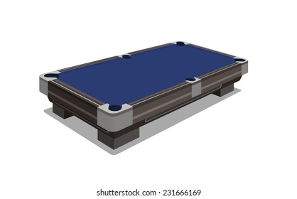 isolated billiard table