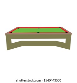 An isolated billiard table on a white background