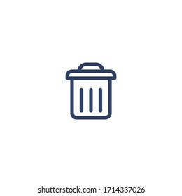 Isolated Bin flat icon, Pictogram, Vector