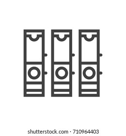 Isolated Binder Outline Symbol On Clean Background. Vector File Folder Element In Trendy Style.