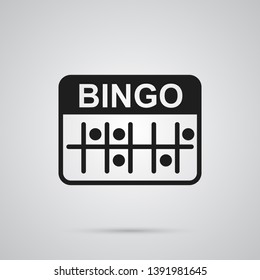 Isolated bingo icon symbol on clean background. Vector lotto element in trendy style.