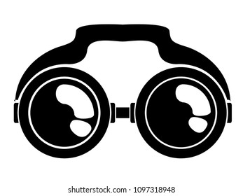 Isolated binocular icon