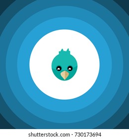 Isolated Bird Flat Icon. Sparrow Vector Element Can Be Used For Sparrow, Bird, Wing Design Concept.
