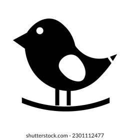 Isolated bird icon. Editable color. EPS vector file