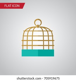 Isolated Birdcage Flat Icon. 