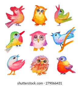 Isolated birds set