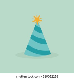 Isolated birthday icon on a blue background