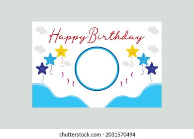 Texto de cumpleaños aislado, composición de letras para feliz cumpleaños