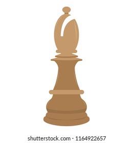 Isolated bishop chess piece icon