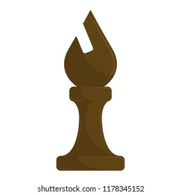 Isolated bishop chess piece icon