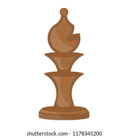 Isolated bishop chess piece icon