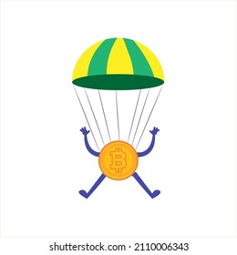 Isolated bitcoin concept Crypto currency Vector illustration
