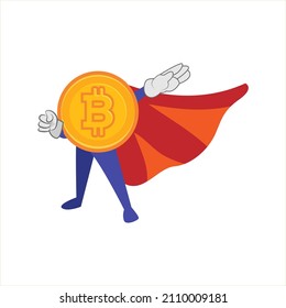 Isolated bitcoin concept Crypto currency Vector illustration