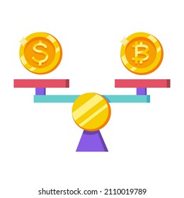 Isolated bitcoin concept Crypto currency Vector illustration