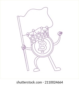 Isolated bitcoin concept Crypto currency Vector illustration