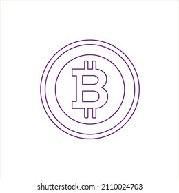 Isolated bitcoin concept Crypto currency Vector illustration