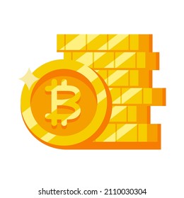 Isolated bitcoin concept Crypto currency Vector illustration