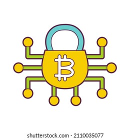 Isolated bitcoin concept Crypto currency Vector illustration