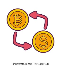 Isolated bitcoin concept Crypto currency Vector illustration