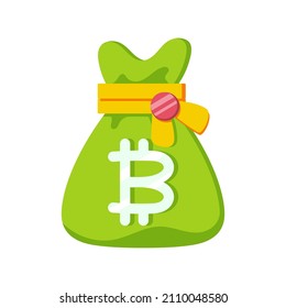 Isolierte Bitcoin-Konzept Crypto-Währung Vektorgrafik
