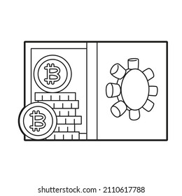 Isolated bitcoin concept Crypto currency Vector illustration
