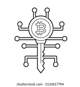 Isolated bitcoin concept Crypto currency Vector illustration