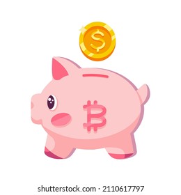 Isolated bitcoin concept Crypto currency Vector illustration