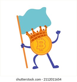 Isolated bitcoin concept Crypto currency Vector illustration