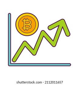 Isolated bitcoin concept Crypto currency Vector illustration