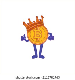 Isolated bitcoin concept Crypto currency Vector illustration