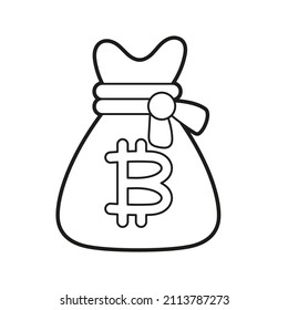 Isolated bitcoin concept Crypto currency Vector illustration