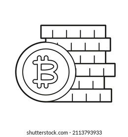 Isolated bitcoin concept Crypto currency Vector illustration