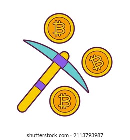 Isolated bitcoin concept Crypto currency Vector illustration