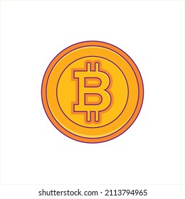 Isolated bitcoin concept Crypto currency Vector illustration