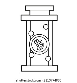Isolated bitcoin concept Crypto currency Vector illustration