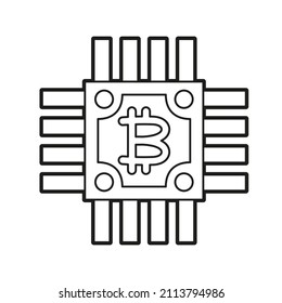 Isolated bitcoin concept Crypto currency Vector illustration