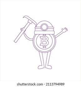 Isolated bitcoin concept Crypto currency Vector illustration