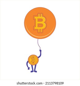 Isolated bitcoin concept Crypto currency Vector illustration