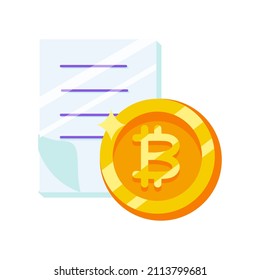 Isolated bitcoin concept Crypto currency Vector illustration