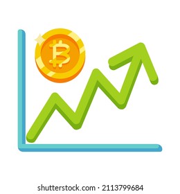 Concepto de bitcoin aislado Crypto currency Vector ilustración