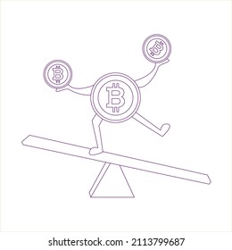 Isolated bitcoin concept Crypto currency Vector illustration