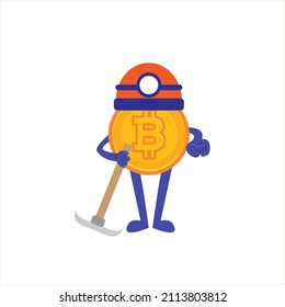 Isolated bitcoin concept Crypto currency Vector illustration