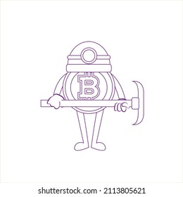Isolated bitcoin concept Crypto currency Vector illustration