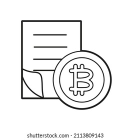 Isolierte Bitcoin-Konzept Crypto-Währung Vektorgrafik