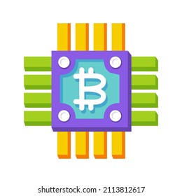 Isolated bitcoin concept Crypto currency Vector illustration