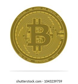 Isolated bitcoin on transparent background
