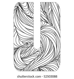 isolated bizarre typescript letter