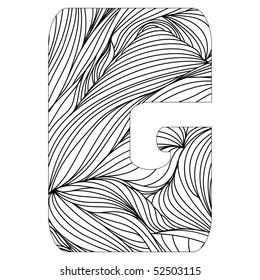 isolated bizarre typescript letter