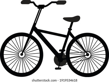 Isolated black bicycle silhouette design