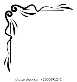 Isolated black border arabesque frame Vector